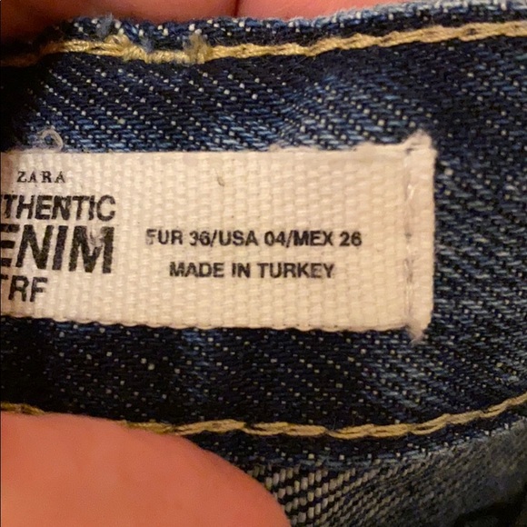 Zara Straight Leg High-Rise Slit Leg Jeans - Picture 8 of 14